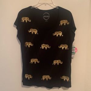 NWT Black INC Elephant Shirt